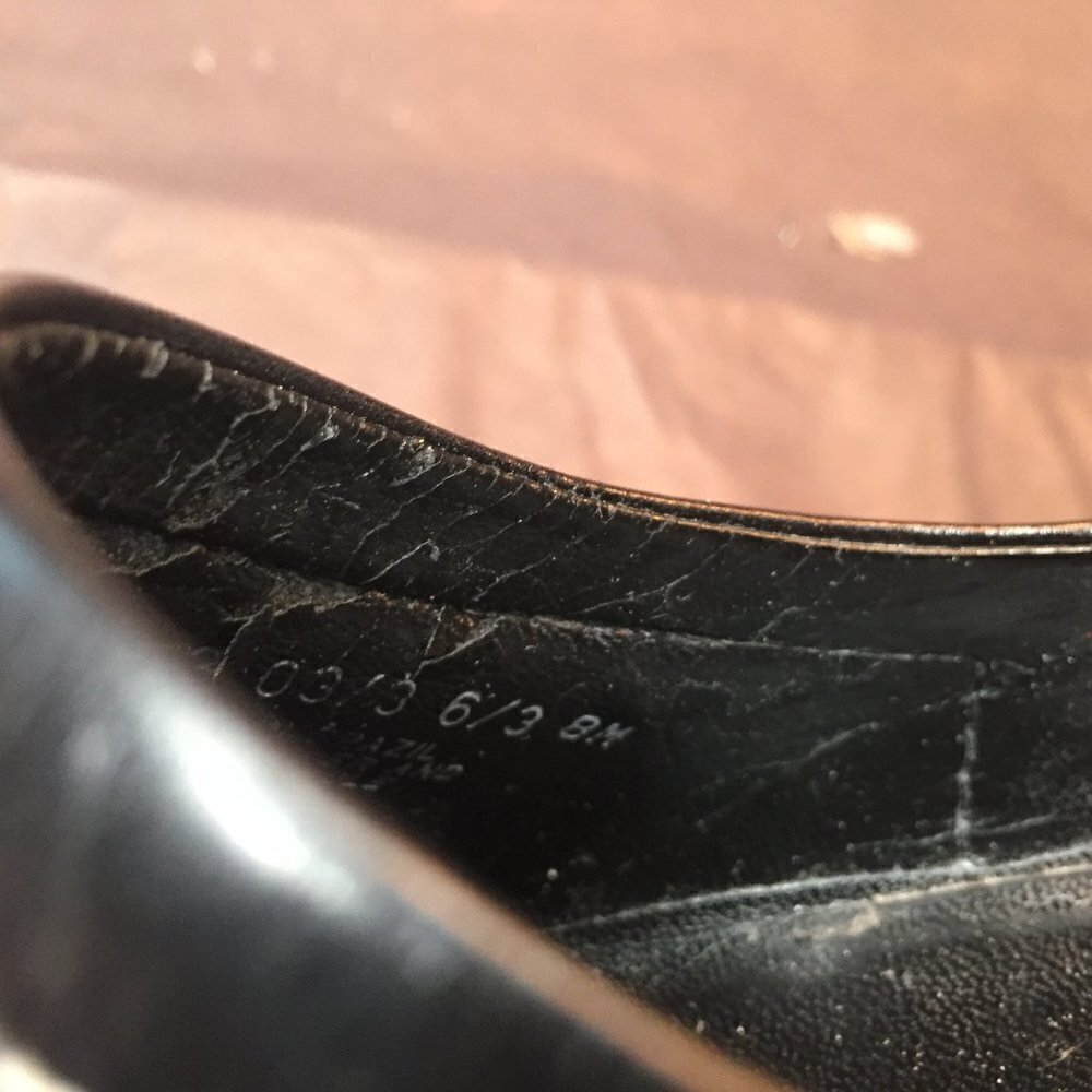 Franco Sarto Black Leather Loafers Size 8M - Picture 6 of 6